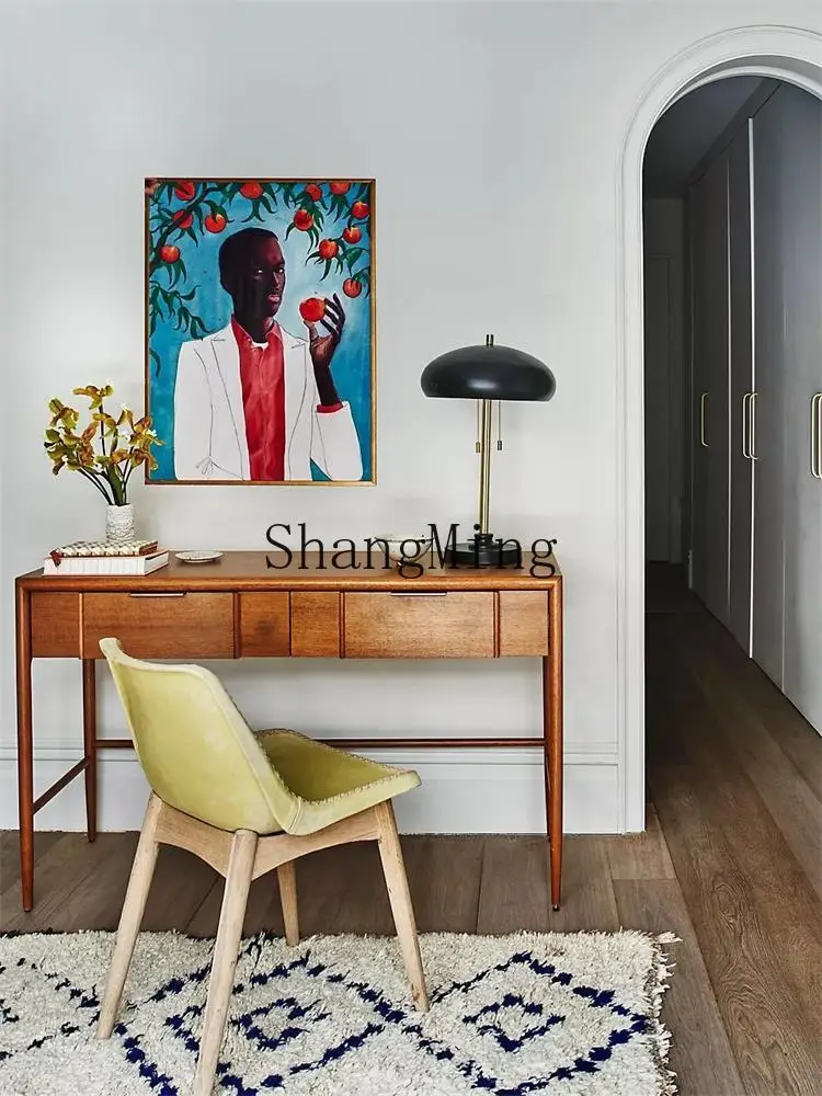 CL mesa de madeira moderna e simples cômoda criativa mesa de armazenamento de computador doméstico