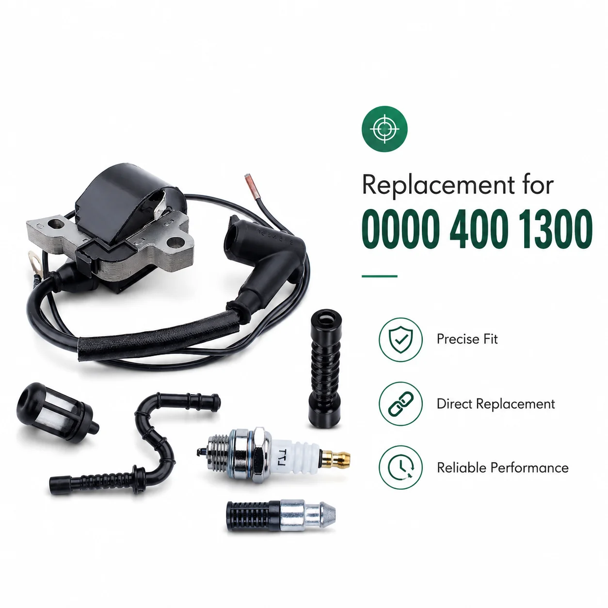 Ignition Coil Module & Spark Plug Tune Up Kit For Stihl MS380 MS290 024-029 MS240 MS260 MS360 MS440 0000 400 1300 Chainsaw Parts