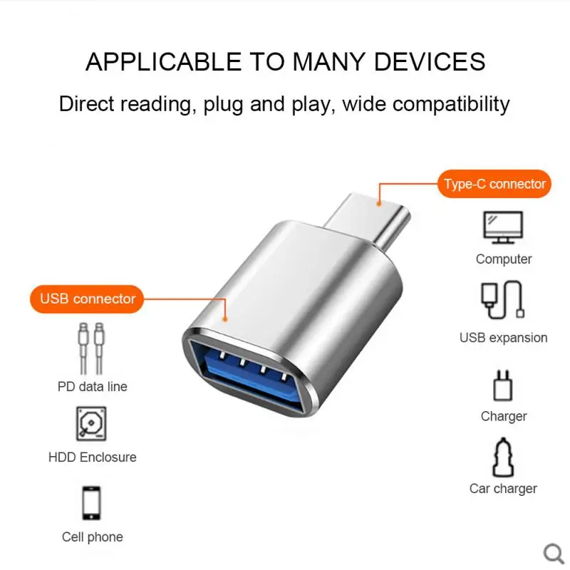 USB Type C Male To USB 3.0 Female OTG Cable To USB Adapter Compatible For MacBook Samsung Galaxy S20 USB OTG Connector