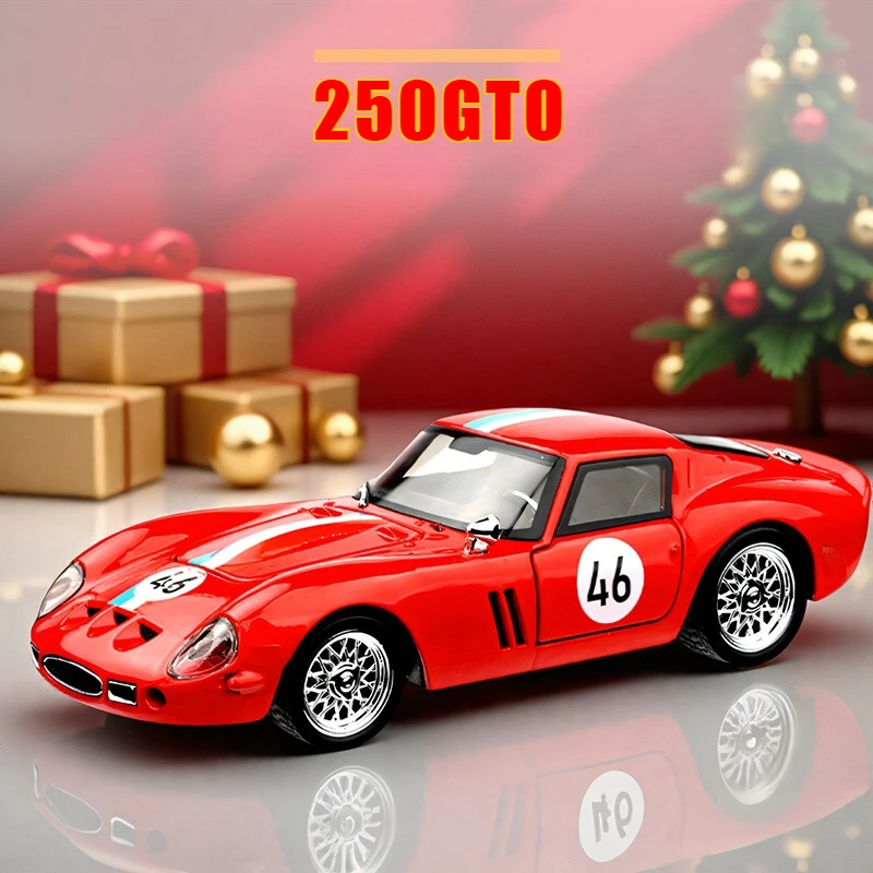 

1:32 Ferrari 250GTO Высокая имитация модели автомобиля, игрушки, металлические звуковые световые модели, украшения, коллекция подарков на день рождения для детей