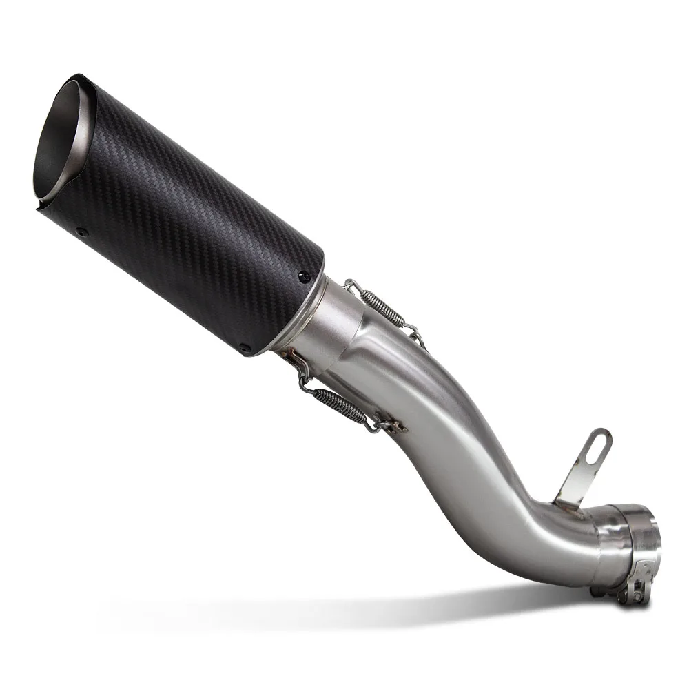 For Honda CBR650R CBR650F CB650R CB650F 2014-2025 Motorcycle Slip on Line Exhaust Adapter Middle Pipe Connect Carbon Muffler