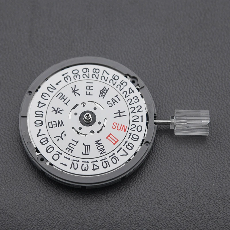 Mod Seiko Original Crown 3.8/4.1 o\'clock NH36 Japan Automatic Movement White 24h Japanese English Datewheel High Accuracy