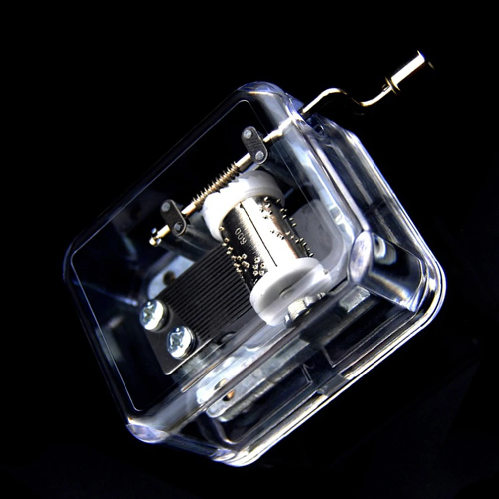 

Music Box Unique Transparent Acrylic Hand Crank Mechanical Box for Christmas Birthday Kids Friends Gift Melody Castle in the Sky