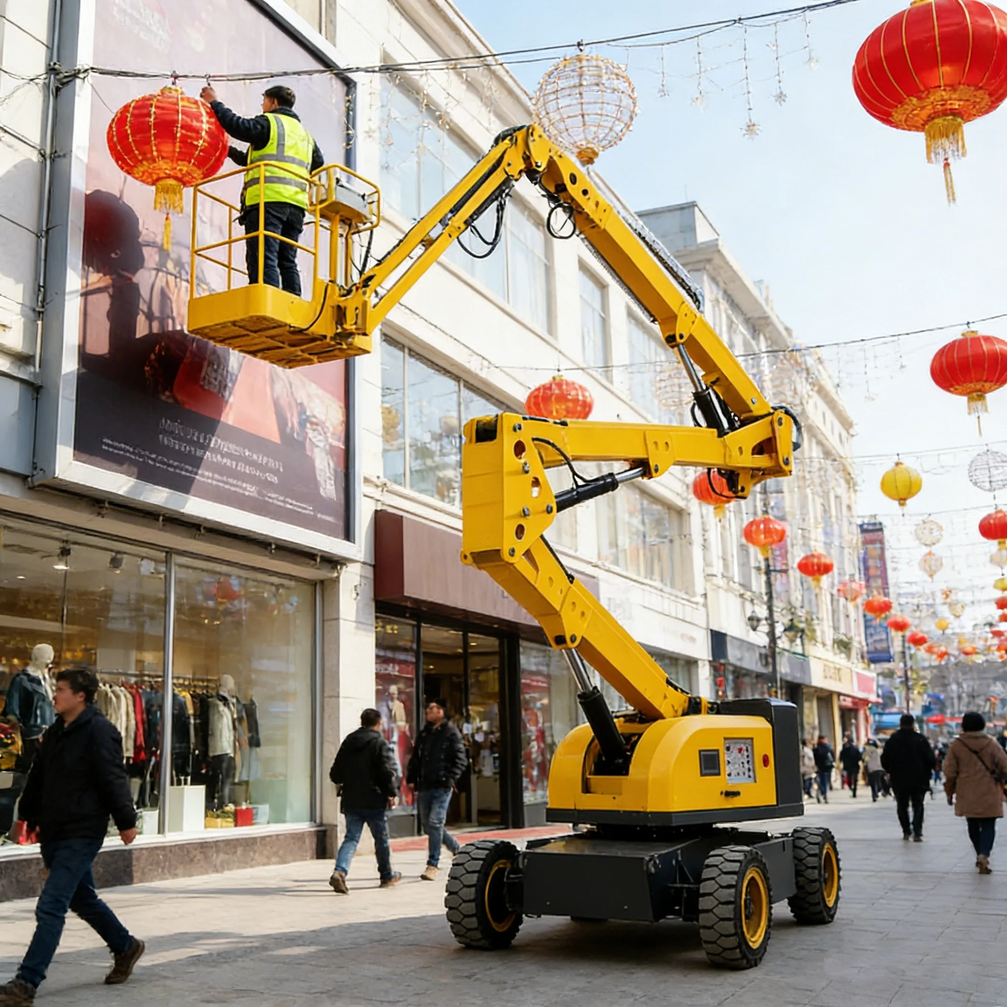 Cost-Effective Boom Lift 10M-22M, Electric/Diesel Options, Custom Solutions-Customized