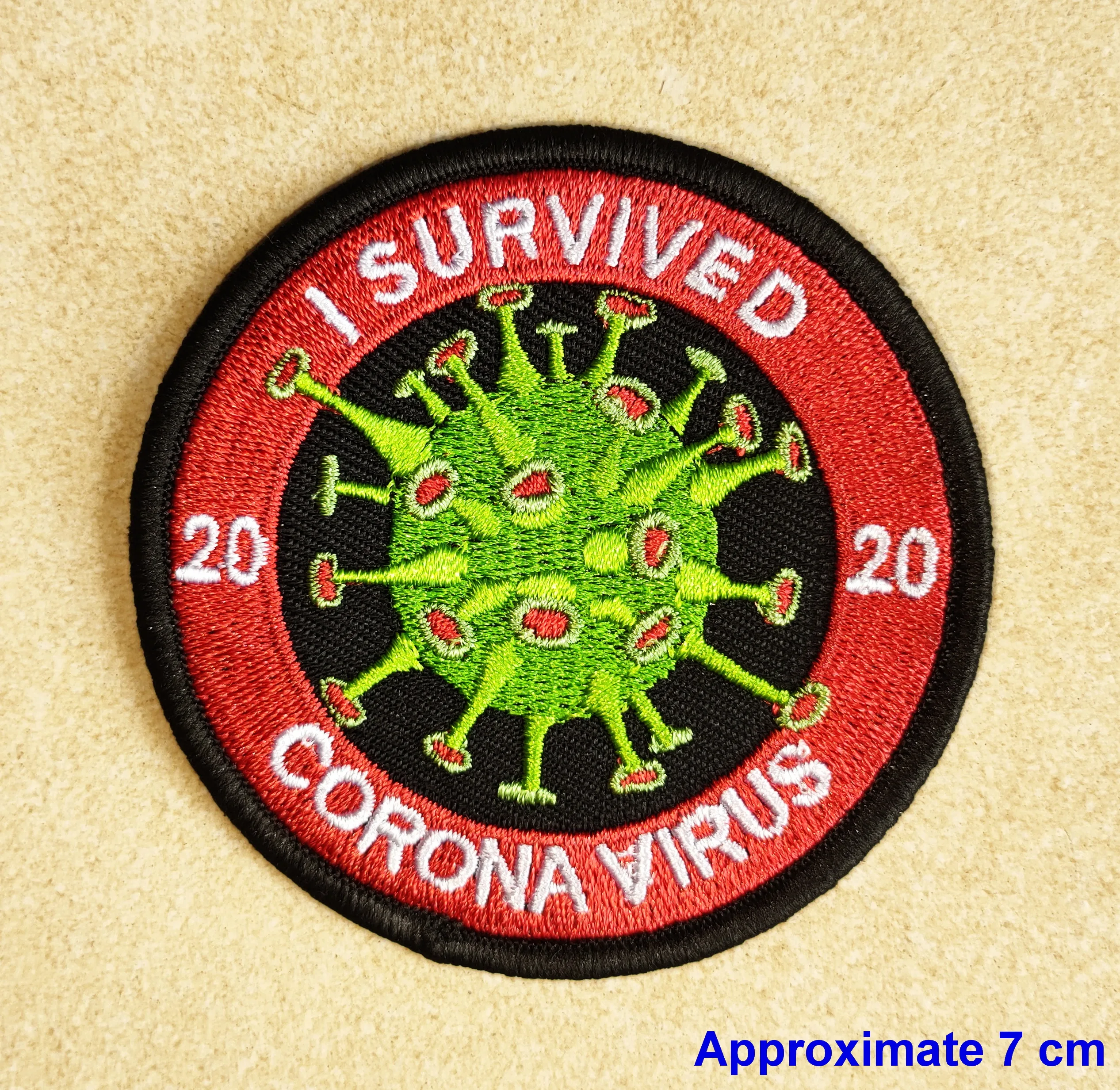 Hot! I SURVIVED BIOHAZARD CRISIS of 2020 EMBROIDERED IRON ON PATCH (≈  7 cm)