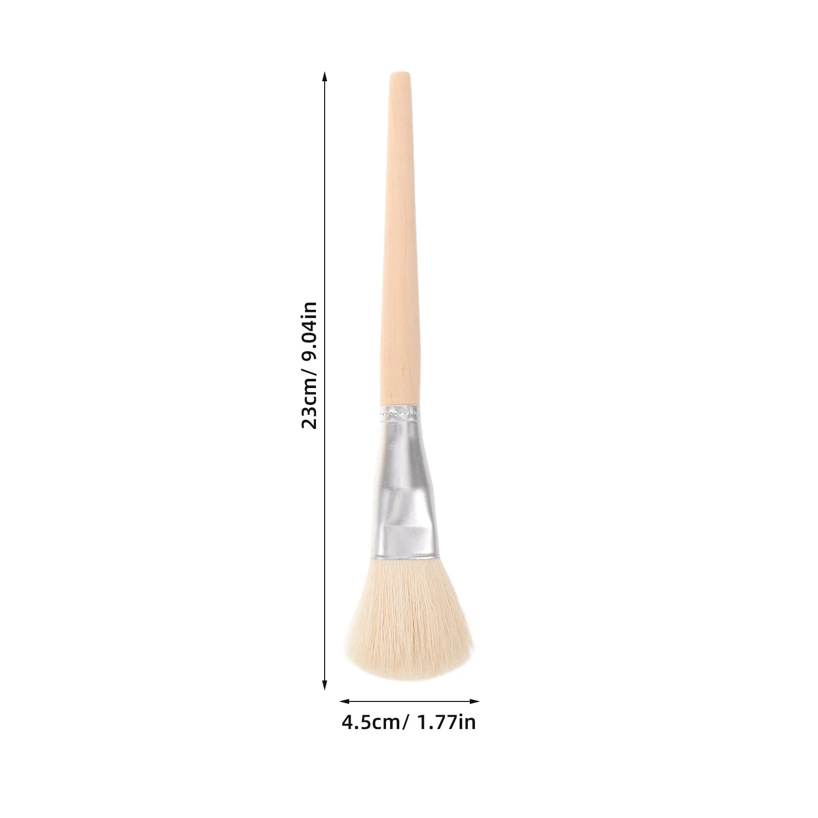 1Set Wooden Handle Wool Art Brush Set Versatile Glaze Brushes for Pottery Ceramic Detailing Watercolor Oil Painting Supplies