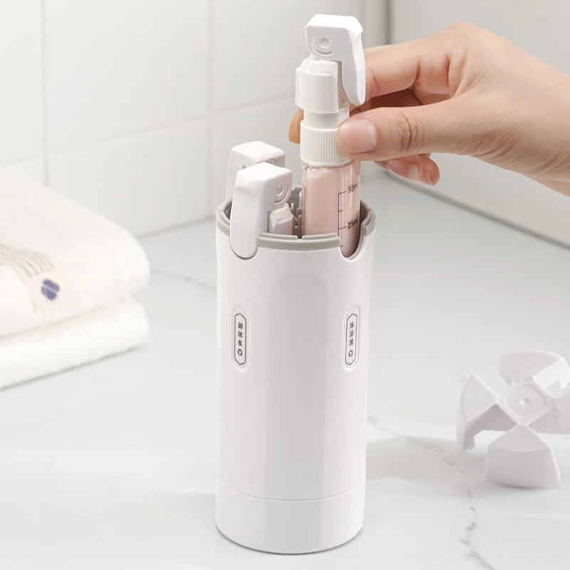 Juego de Dispensadores de Botellas de Viaje Portátiles 4 en 1 a Prueba de Fugas para Perfume, Champú, Acondicionador y Loción