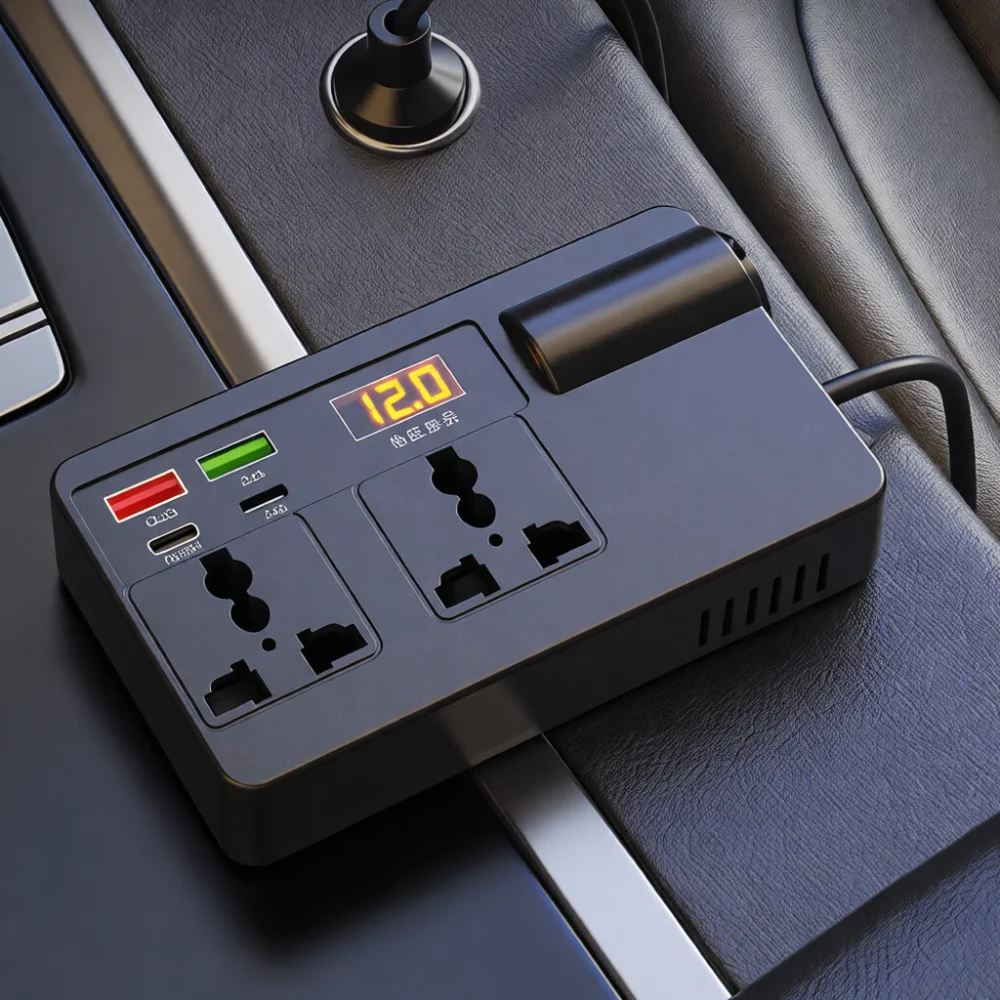 Automotive Car Converter 12V 24V To 220V Power Inverter Fast Charging USB Socket For Truck Van Electronic Devices Travel Gear