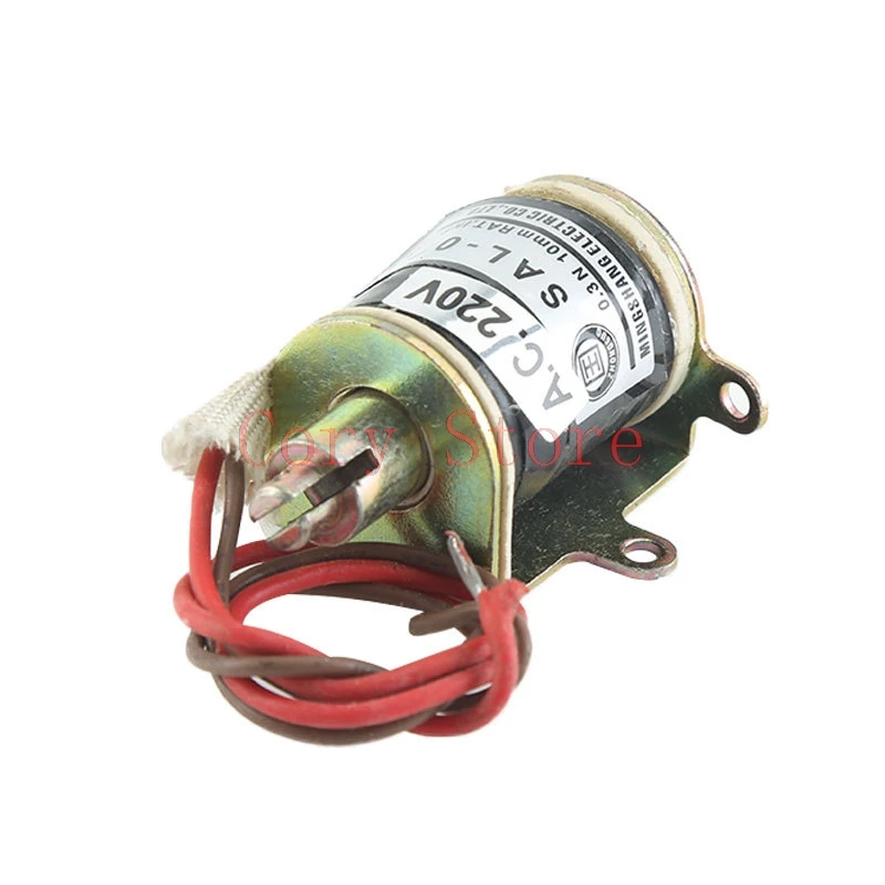 SAL-02 AC 220V 10mm Open Frame Two Wired Solenoid Electromagnet 0.3N Holding