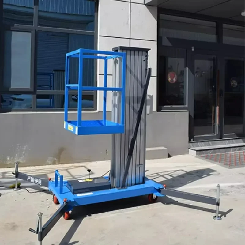 Best Price Electric Aluminum Alloy Single Mast Lift Table Aerial Work Elevating Platform Vertical Mast Man Lift Platform