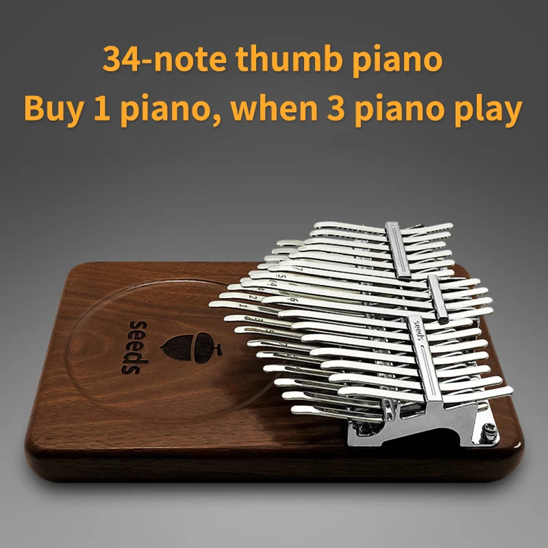 Seeds Kalimba 17/21/24/34 Keys Thumb Piano Beginner Kalimba B C Note Music Keyboard Piano Musical Instruments Gifts