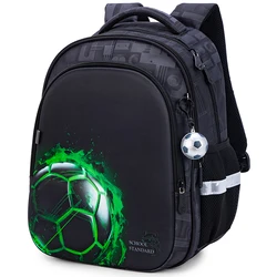 Hohe Qualität Kinder Rucksack Jungen Cartoon Fußball Grundschule 1-3 Klasse Wasserdichte Schulranzen 3D Bookbag Mochila Infantil