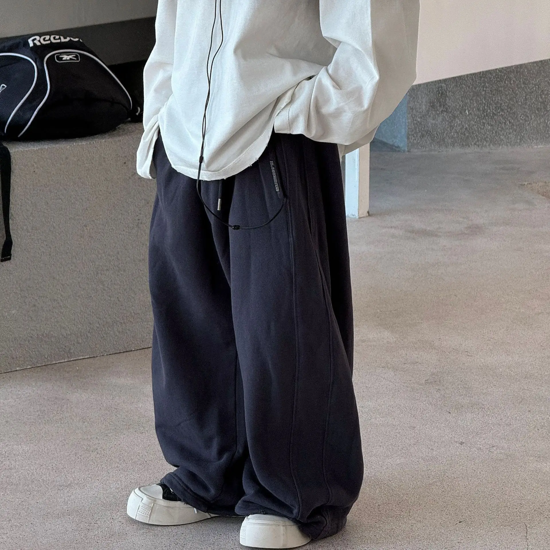 Kinder Kleidung Jungen Mode Einfarbig Einfache Lose Jogginghose 2025, Herbst Neue Stil Jungen Koreanischen Stil Beiläufige Breite Bein Hosen