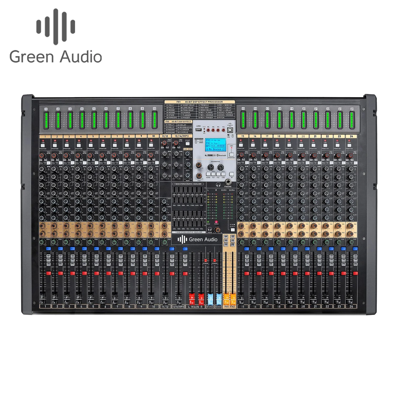 

GAX-TFB24 New TFB series mixer 20-channel stage DJ mixer with sound card four group output AUX audio mixer