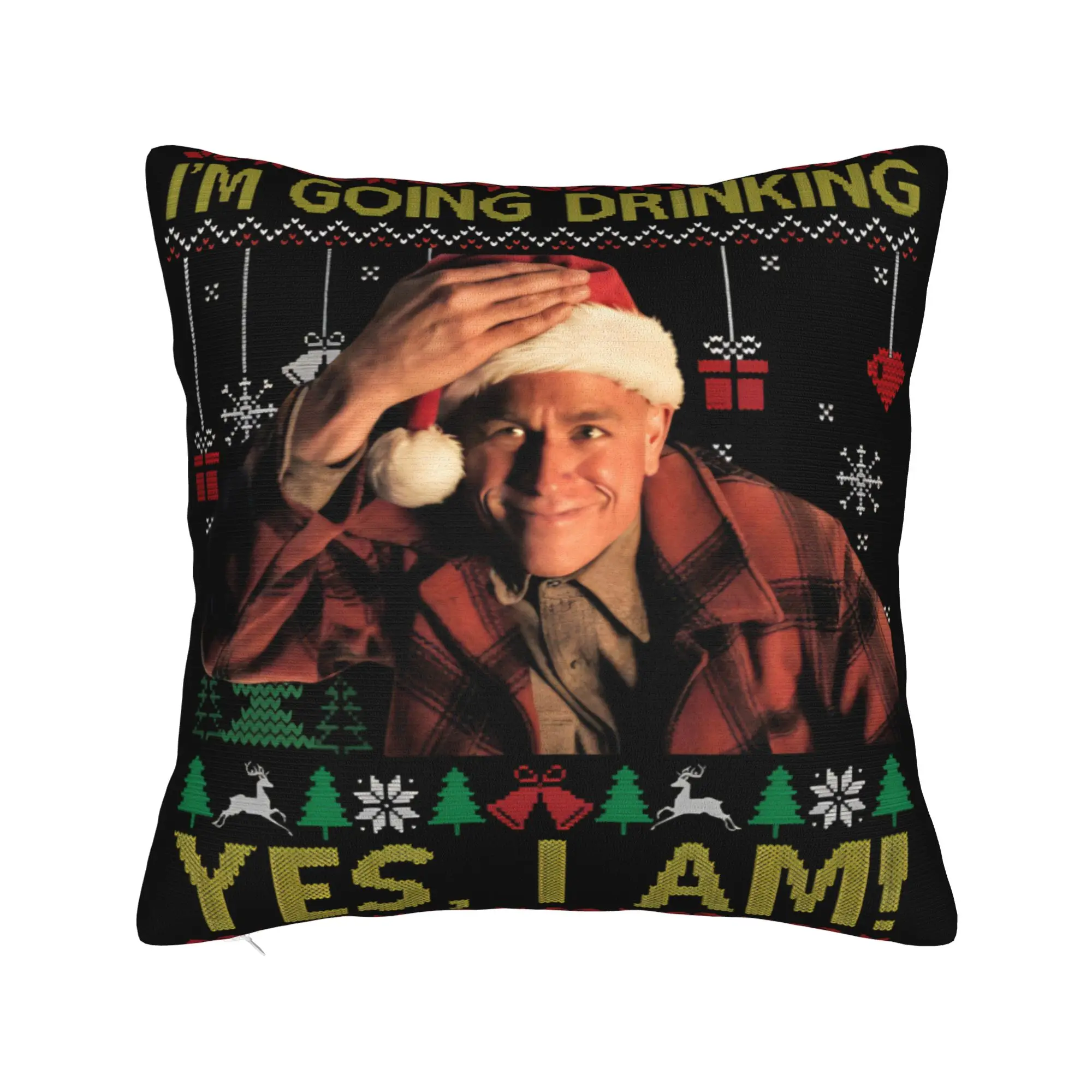 تشارلي هونام إد جين سأذهب للشرب نعم أنا غطاء وسادة غطاء الوسادة الديكور رمي كيس وسادة غطاء المنزل متعدد الحجم