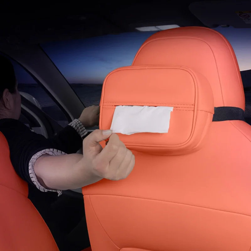 

For AION RT 2024 Car Tissue Box Seat Hanging Tissue Bag Armrest Box High-end Decoration Suppliers Car Modification Accessories