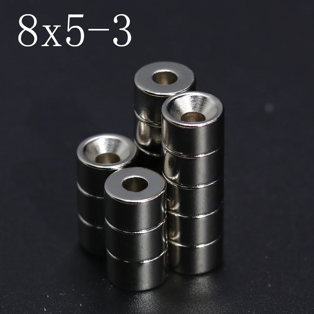 10/20/50Pcs 8x5-3 Neodymium Magnet 8mm x 5mm - 3mm N35 NdFeB Round Super Powerful Strong Permanent Magnetic imanes