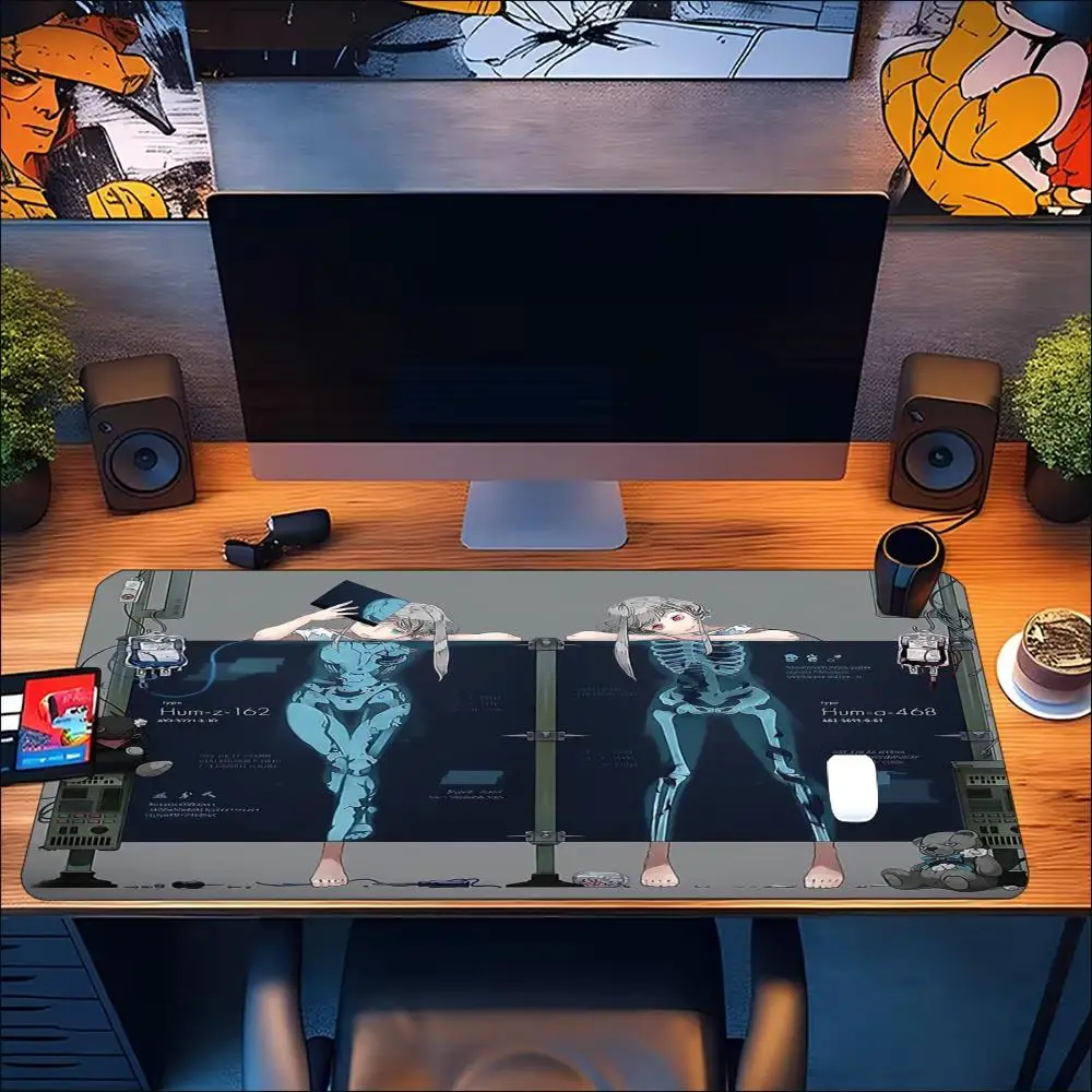 Sci Fi Anime Girl Character Mouse Pad Smooth Thick Rubber Keyboard Desk Mat For Gaming Laptop Computer Desktop Peripherals