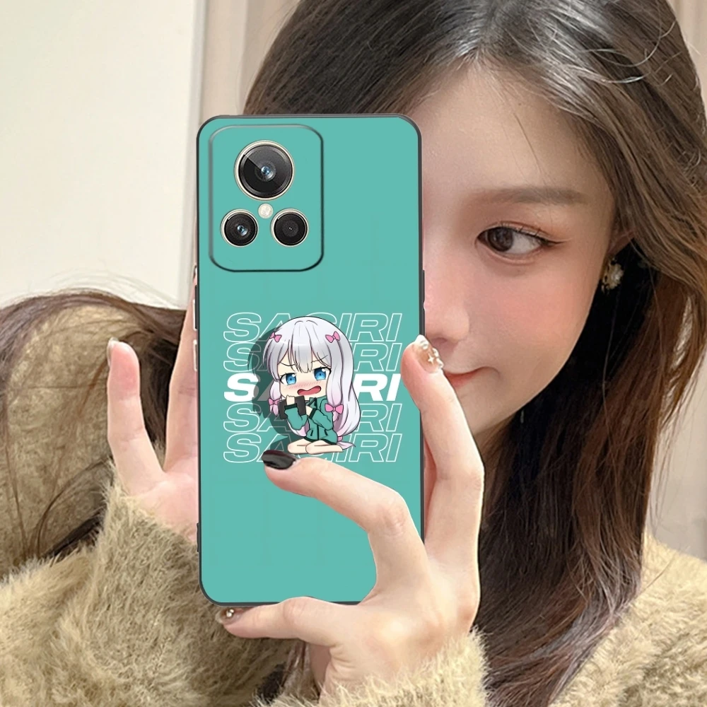 Eromanga Izumi Sagiri Mobile Phone Case for Realme GT 2 9i 8i 7i Pro X50 X2 C35 C21 C20 C11 C3 Black Soft Phone Cover Shell