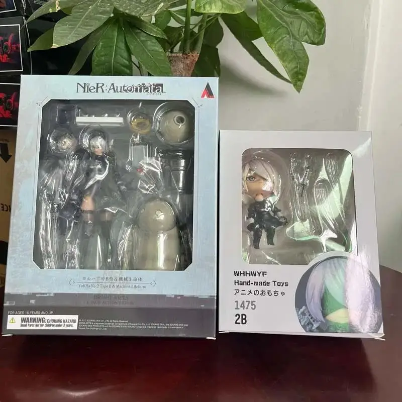 Play Arts NieR: Automata Type B 2B Deluxe Edition 1475 YoRHa Automata 2B & Machine Lifeform Figuur Nr. 2 A2 Gril Action Figure Speelgoed