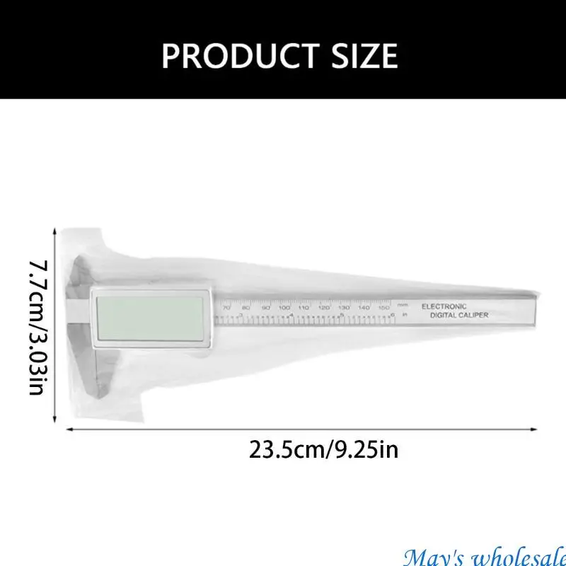 LCDバーニアキャリパーマイクロメーターゲージ0-150mm厚さ直径測定ツール448A