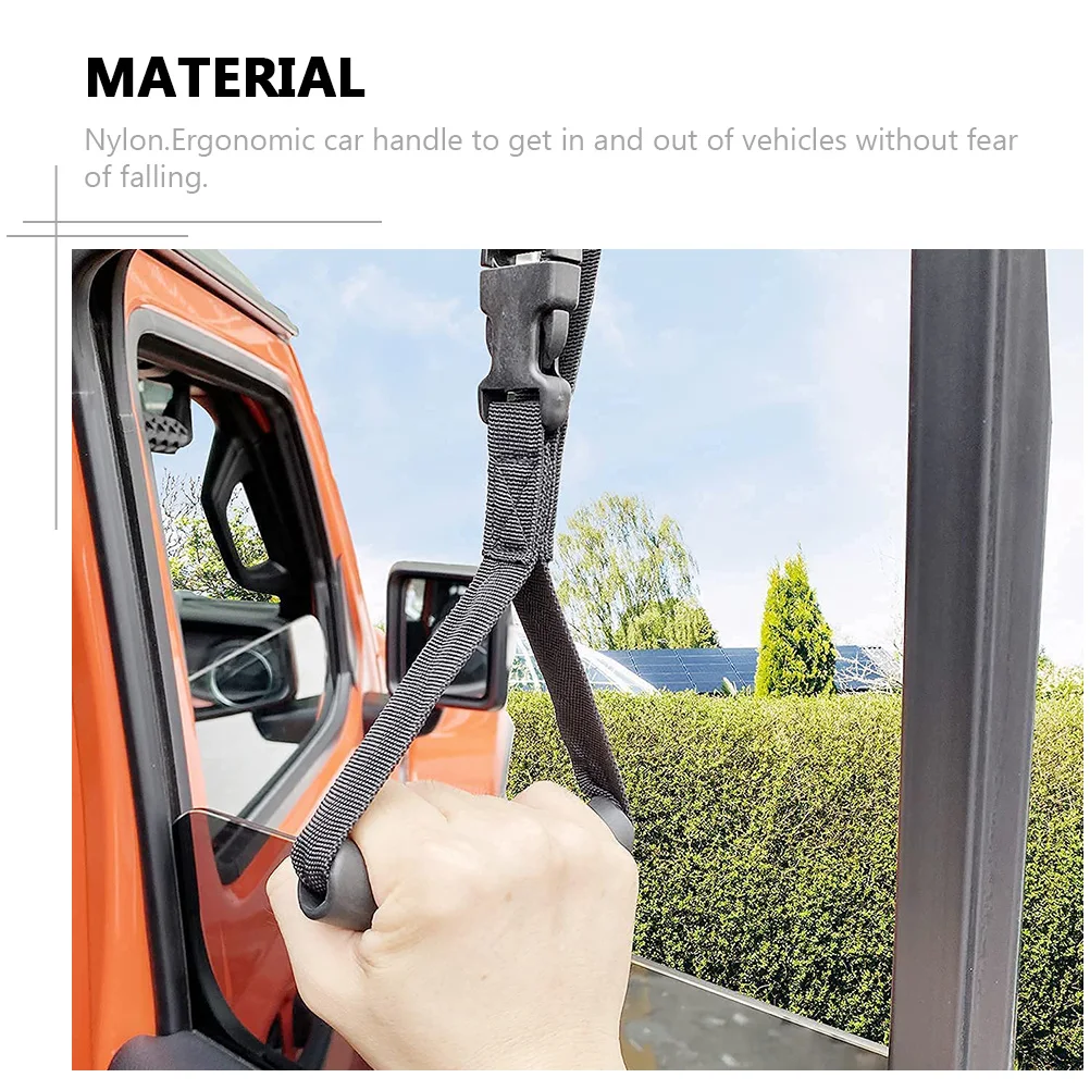 

2Pcs Car Elderly Support Handle Safety Aid for SUV Vehicle Stability Grip Auto Nylon Auto Support Grip Door Pull