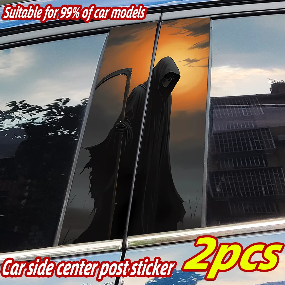 

Death Sickle Car Stickers Auto B-pillar Car Center Column Decor Cover Scratches Waterproof Sunscreen Vinyl Decals Accessories