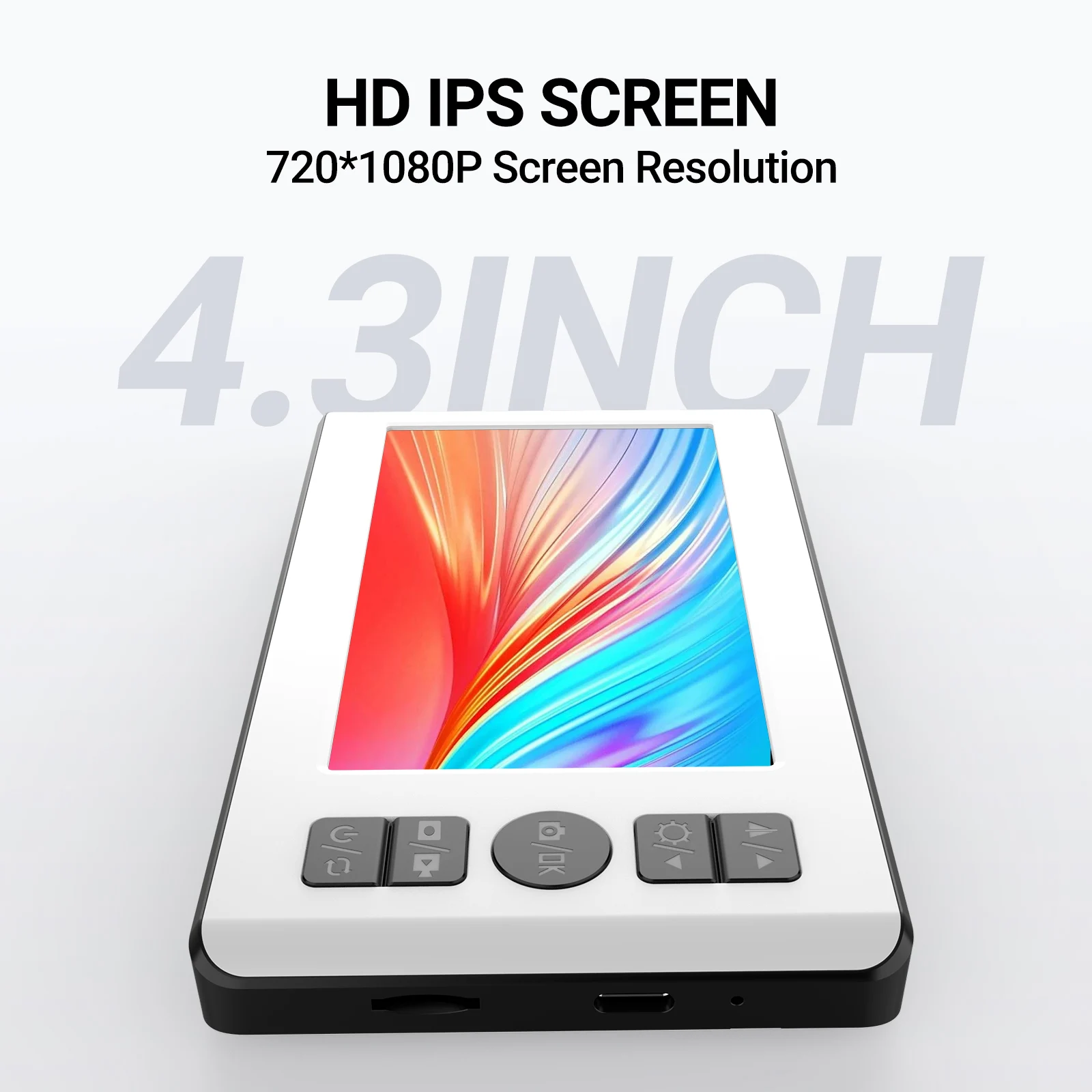 1080P 4,3-дюймовый цифровой отоскоп 3,5 мм, инструмент для удаления ушной серы для детей и взрослых с поддержкой 6 ламп, фото и видео