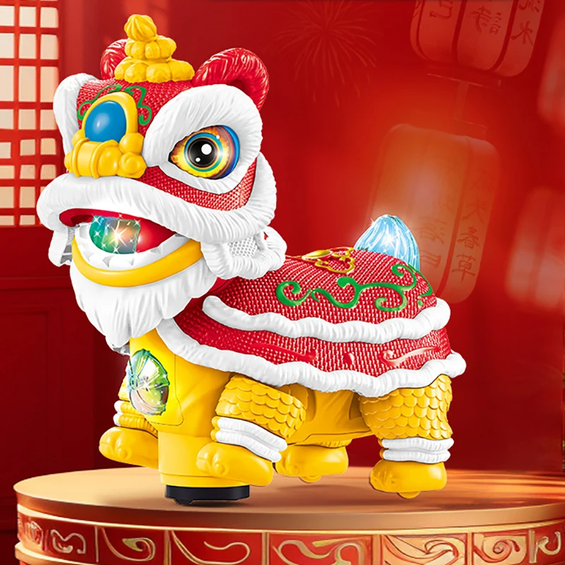 Chinese Lion Dance Toys, Electric Lion Dance With Lights And Music, Funny Shaking Heads Lion Dance Toys For Kids