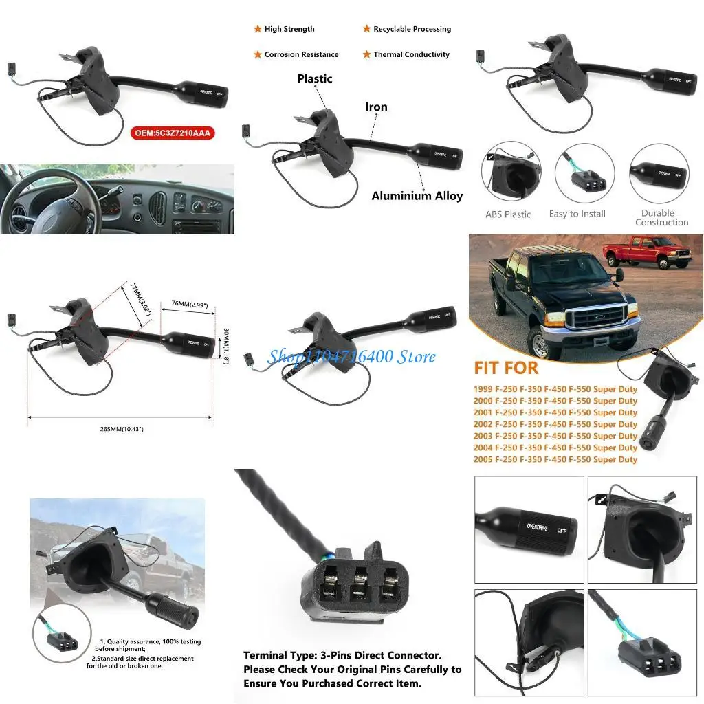 

y1gd Gear Lever Shifter Handle Overdrive Switch 5C3Z7210AAA for F250 F350 F450 F550