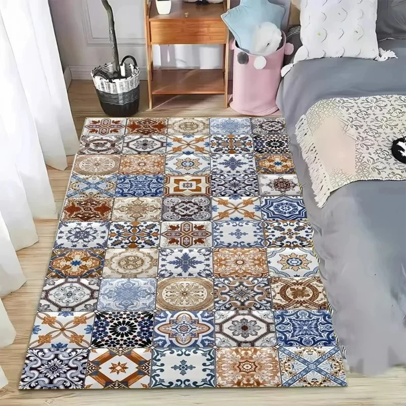 VIKAMA Vinyl Non-slip Washable Rug for Kitchen Decor