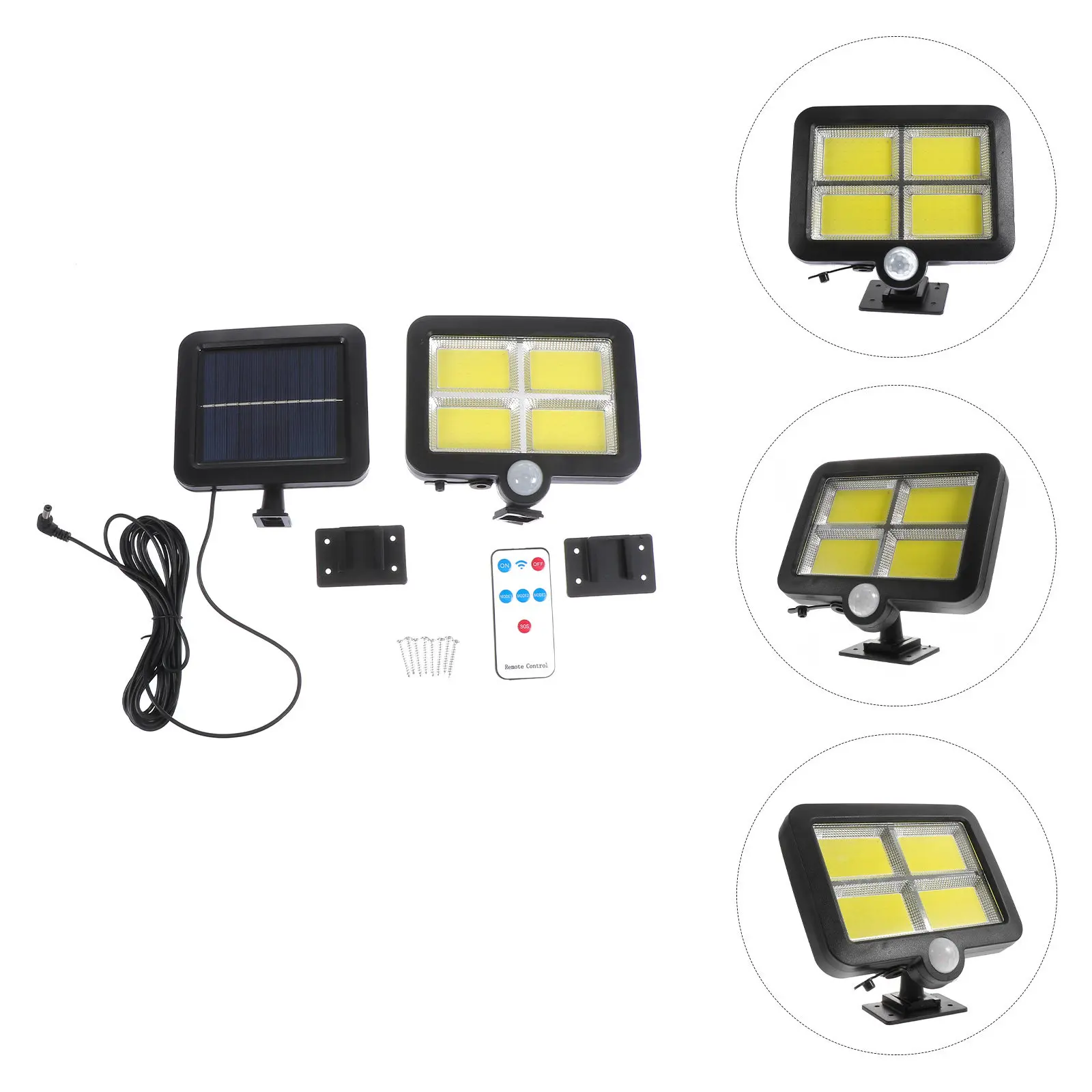 

1Set Solar Induction Wall Lamp Water Resistant Light for Outdoor Stairs Path Deck Lawn Decorative Solar Streetlight