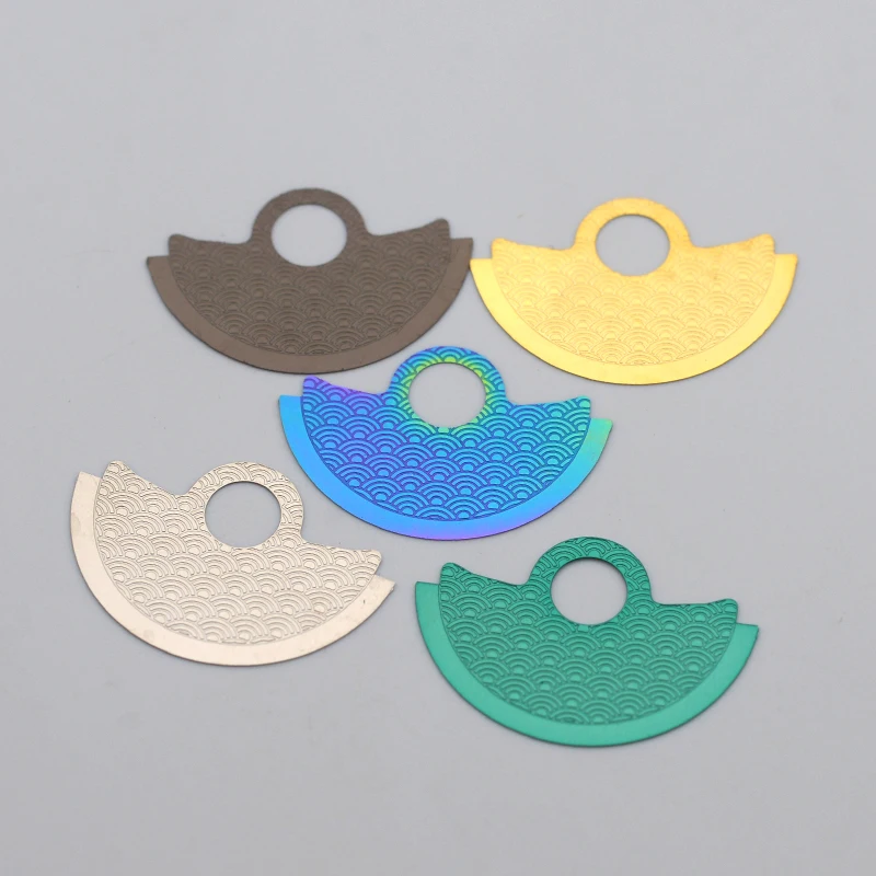 Green Metal Flake Watch Guard Automatic Hammer with Geneva Stripe UP Stickers Fit NH34 NH35 NH38 NH36 Movement Replace Tools