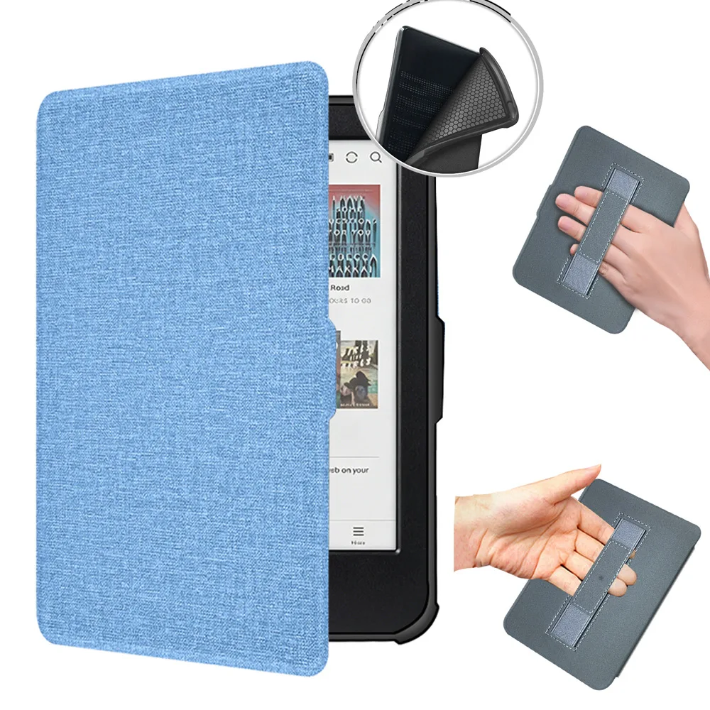 

For Kobo Clara Colour/BW 2024 /Clara 2E 2022（N367 N365 N506） Case with Hand Belt Holder Strap 6 inch Sleep Wake Ebook Cover