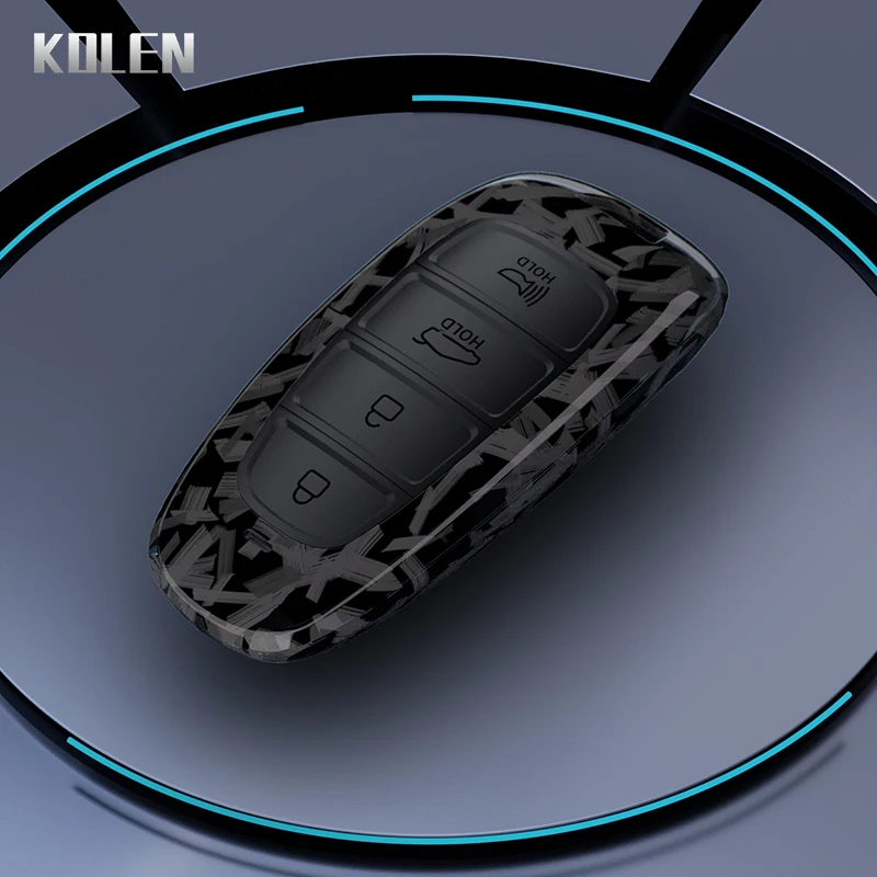ABS Carbon Fiber Car Key Case Cover For Hyundai Sonata Sel Ev 6 8 IONIQ 5 NEXO Tucson Sonata 2020 Grandeur 2020 Sonata Limited