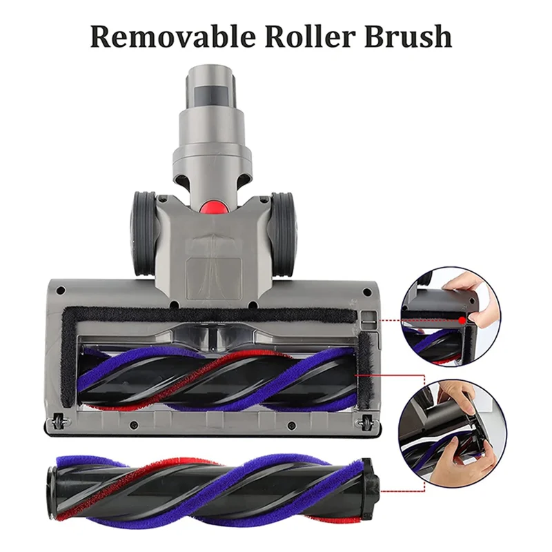 

A39T-Vacuum Cleaner Brush Head Floor Cleaning Tool Electric Turbine Floor Brush Head Parts Accessories For DYSON V7 V8 V10 V11 V