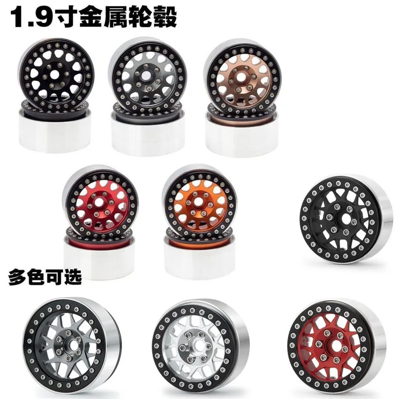 1.9 Inch Alloy Beadlock Lock Tire Wheel Rims 1/10 1/12 Rc Off Road Rock Crawler Hubs For Scx10 4 H12y Simulation Climbing