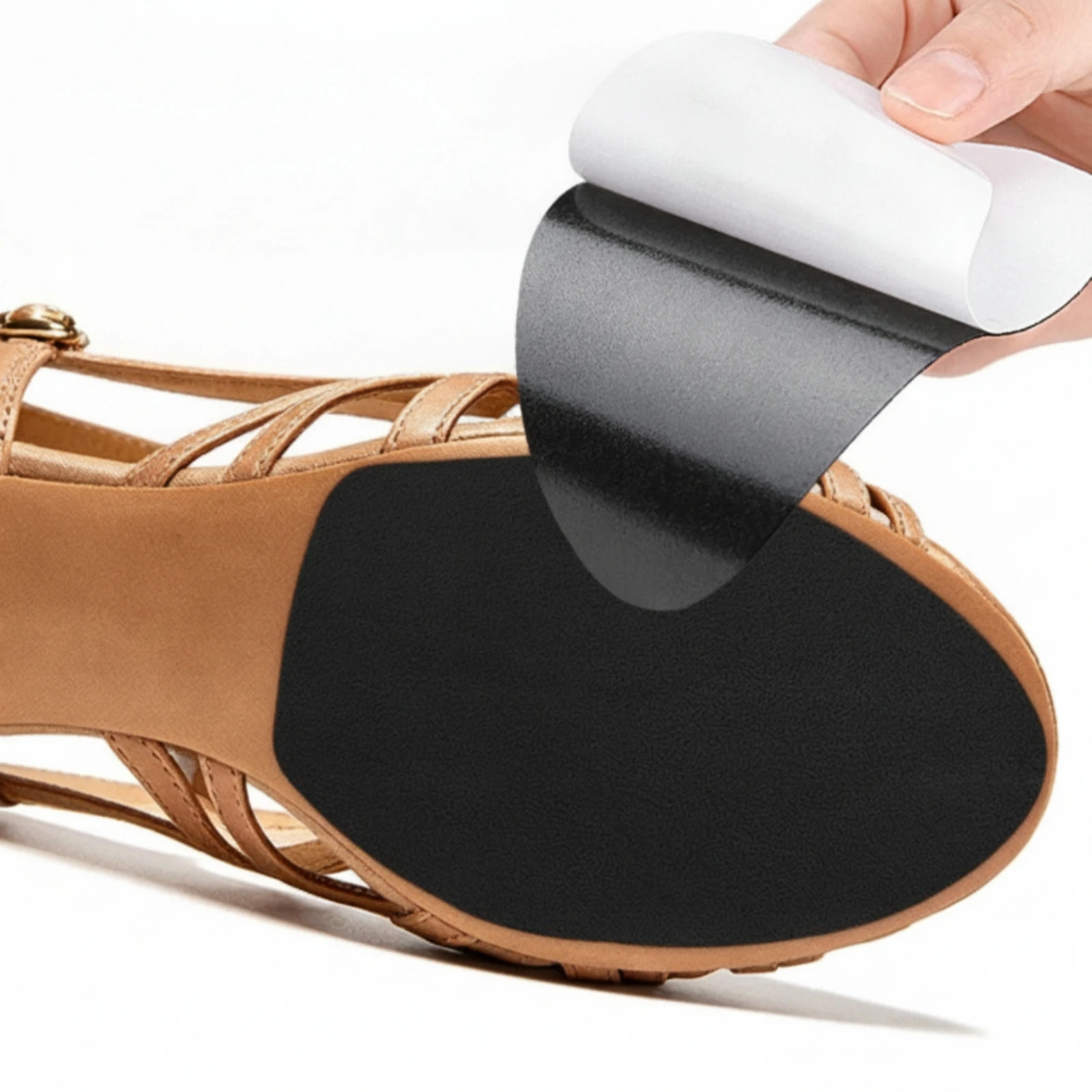 Suede Sole Patches with Self-Adhesive Indoor Dance Shoe Sole Patches Material Low-Lying Wooden Floor for Dancers, Rehearsal view 2