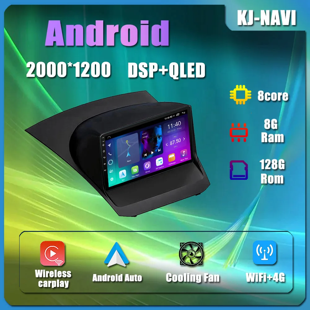 

9" Android 14 FOR Ford-f Fiesta 2009-2017 Car Radio Player Video CARPLAY Navigation Multimedia WIFI GPS BT Stereo Head Unit