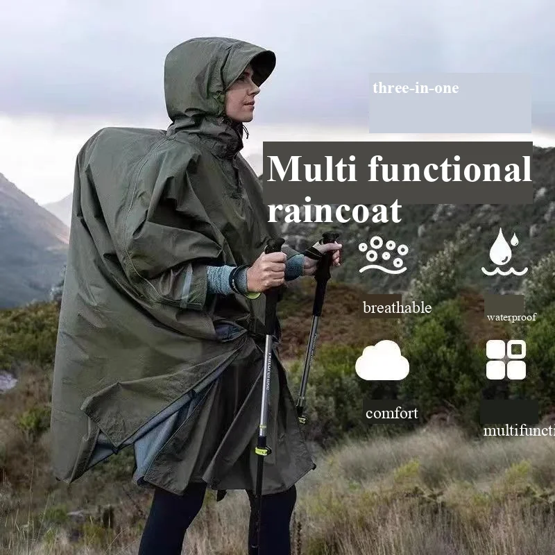

3-in-1 Multi-Functional Rain Cape: Motorcycle-Specific Waterproof & Breathable Cloak for Rainy Days | Outdoor Weather Protection