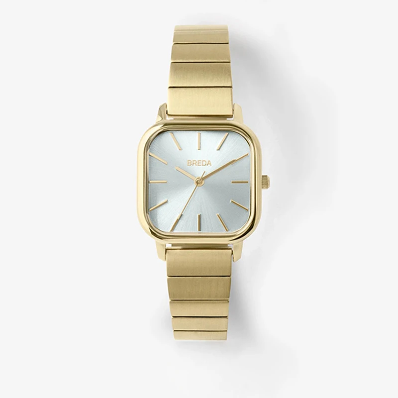 Montre Bredan carrée pour femme, édition limitée, montre à quartz de luxe, bracelet en acier, à la mode, simple et étanche