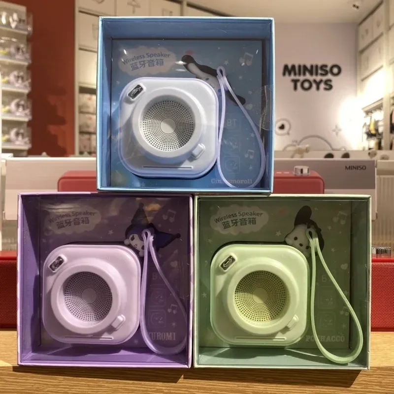 

Miniso Sanrio Series Bluetooth Speaker Model A132 Cinnamoroll Kuromi Pochacco Charging Portable Bluetooth Speaker Gift