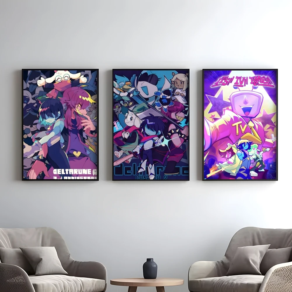 Video Game D-Deltarune Poster Elegant And Affordable Wall Art Stickers For Dormitory Living Room And Bedroom Spaces