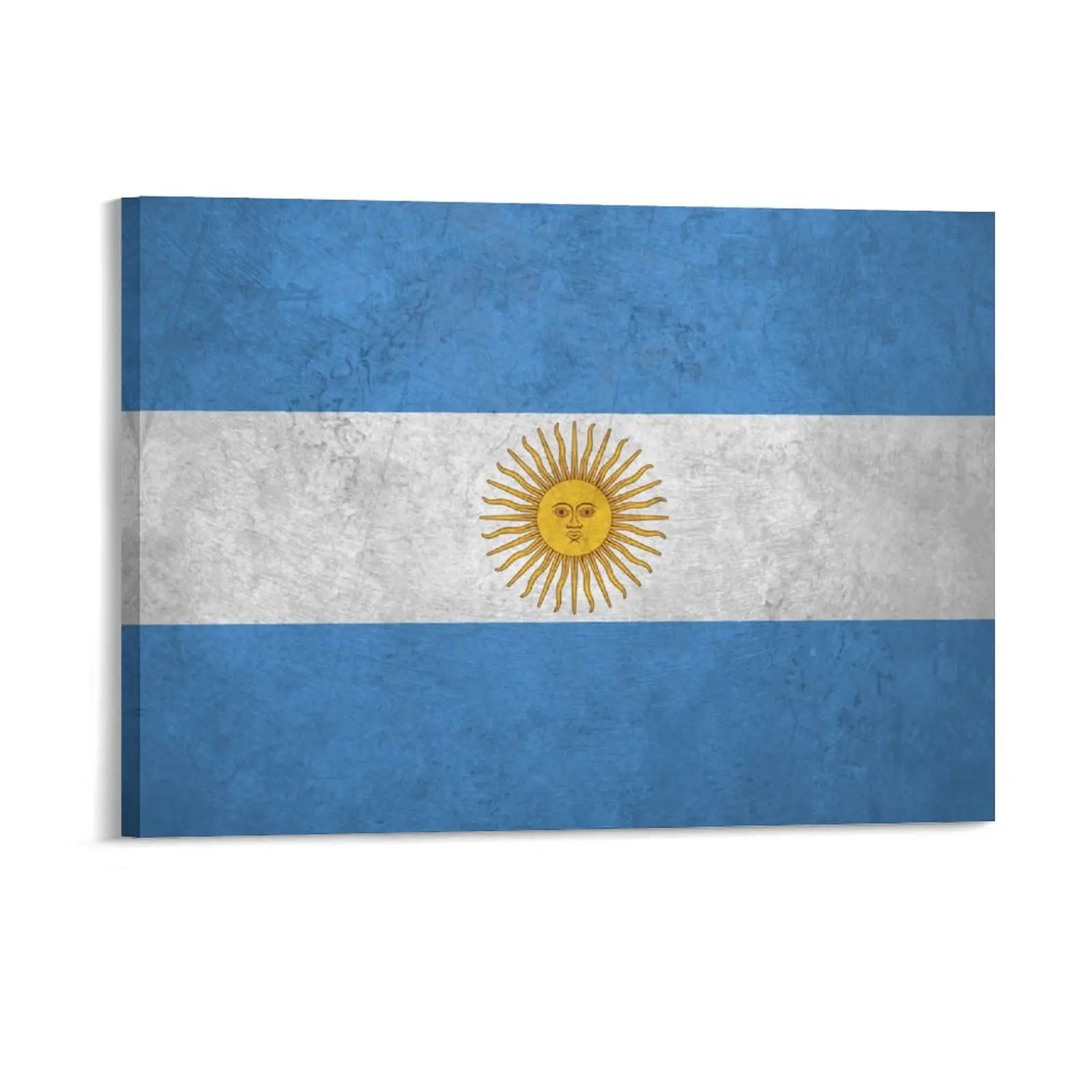 Flag Of Argentina On Wall Canvas Painting Rusty Plaques Pub Printing Designs Framed Wall Paintings