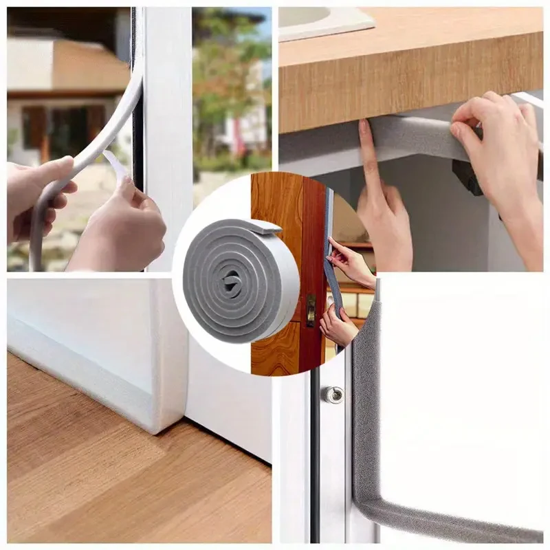 Self-adhesive sponge sealing strips, door and window sound insulation and dust removal sealing strips, car window accessories