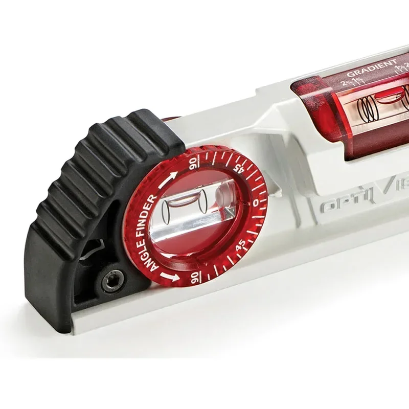 KAPRO 935 OPTIVISION Red Torpedo 25cm 10″ Magnetic Cast Aluminum Level for Masonry Tilling Construction 1PCS