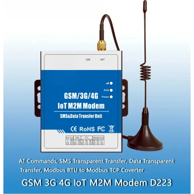 D223 GSM/GPRS/3G/4G IOT M2M Modem DTU Telemetry Data Transmitter