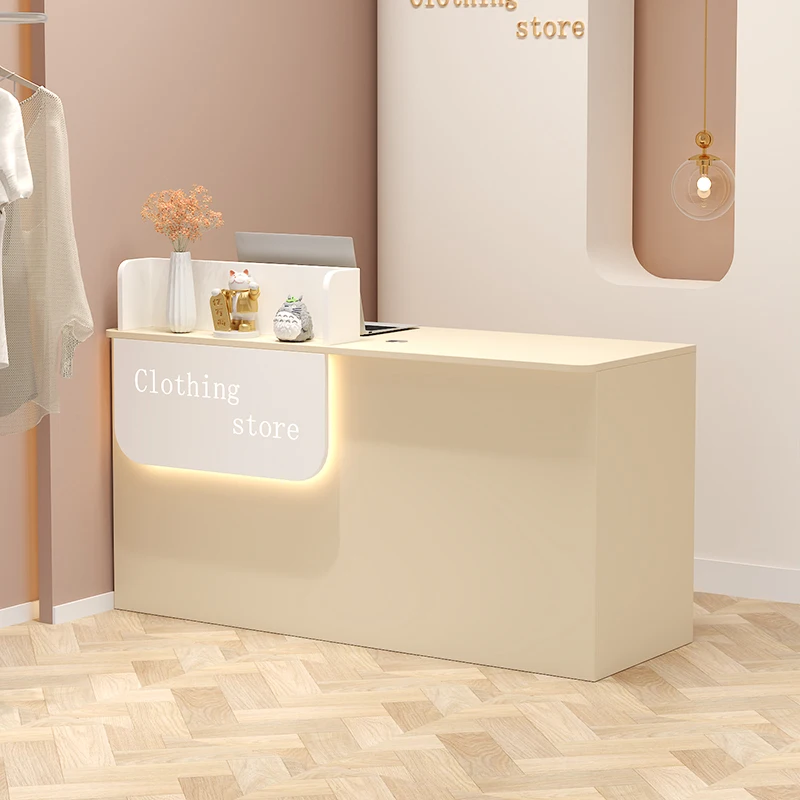 متجر التجارة قفص مكتب الاستقبال قاعة الأعمال الجدول مكتب الاستقبال الكتابة المحلية مستحضرات التجميل Mostrador De Tienda أثاث الزاوية #3