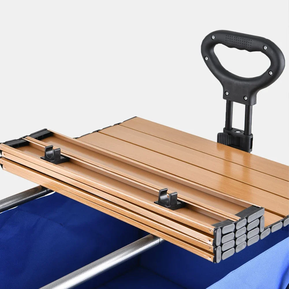 Portable Folding Table Top Board for Camping Trolley Use as Replacement for Egg Roll Table or Garden Handcart 55x95cm