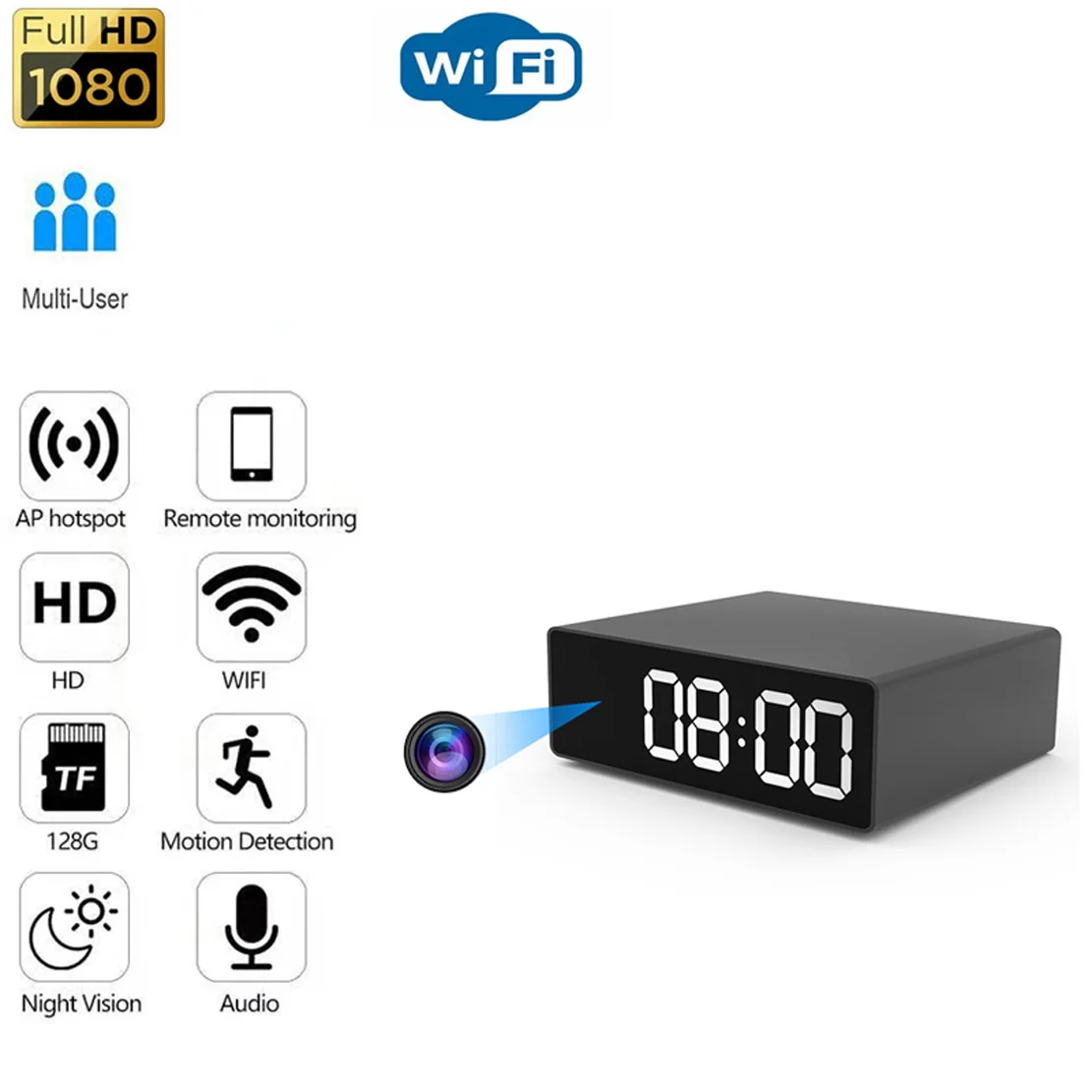 

1080P HD Camera Wireless Wifi APP IR Night Vision DVR Motion Detection Security Recorder Surveillance Monitor